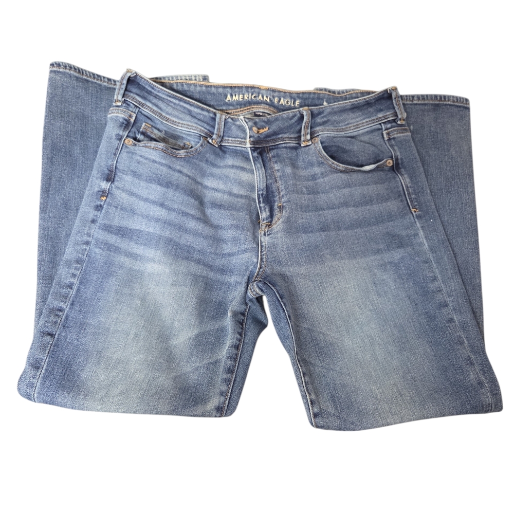 American Eagle Medium Blue Super Stretch Denim Jeans
